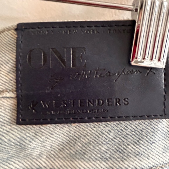 “ONE X ONE TEASPOON”WIDE LEGS JEANS/SIZE 25/MID-HIGH WAIST/SIDE STRIPE/COWGIRL - Picture 5 of 12